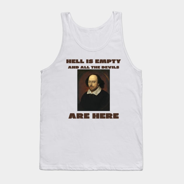 Hell is empty Shakespeare Tank Top by IOANNISSKEVAS